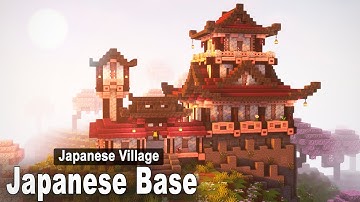 Minecraft: How to build a Japanese Cherry Base | Easy Tutorial