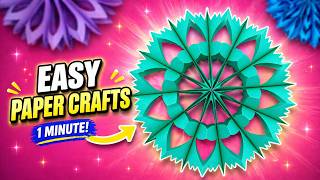 How to Make Paper Snowflake Step by Step ❄️ 3D Snowflakes Cutting Tutorial | Easy Paper Crafts