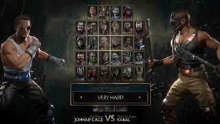 Mortal Kombat 11 Johnny Cage vs Kabal (Difficulty: Very hard)