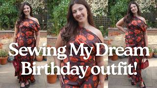 Birthday sewing vlog 🤩 DIY Reformation outfit sew-along! Finally sewing my Liberty silk fabric 🙌
