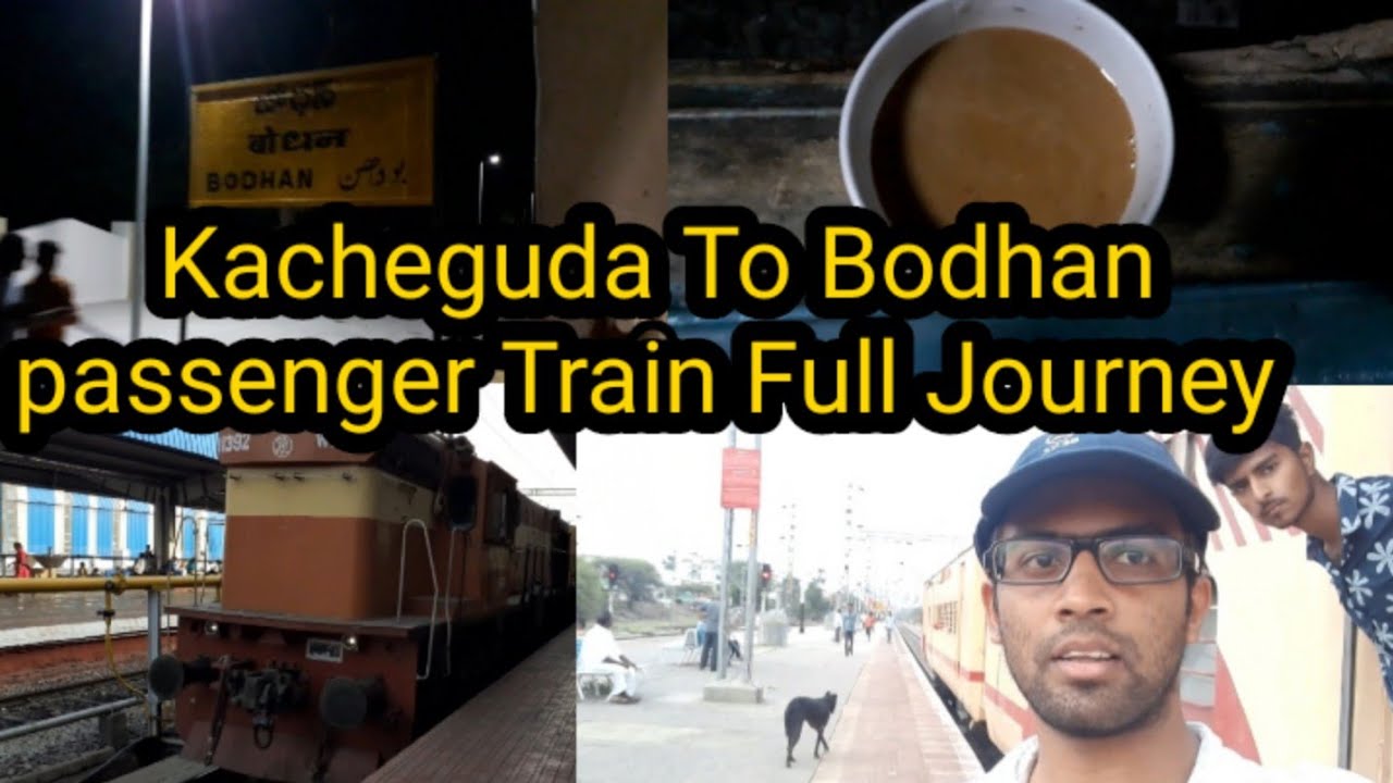 Kacheguda To Bodhan passenger Train Full Journey Train No:-07274🚇