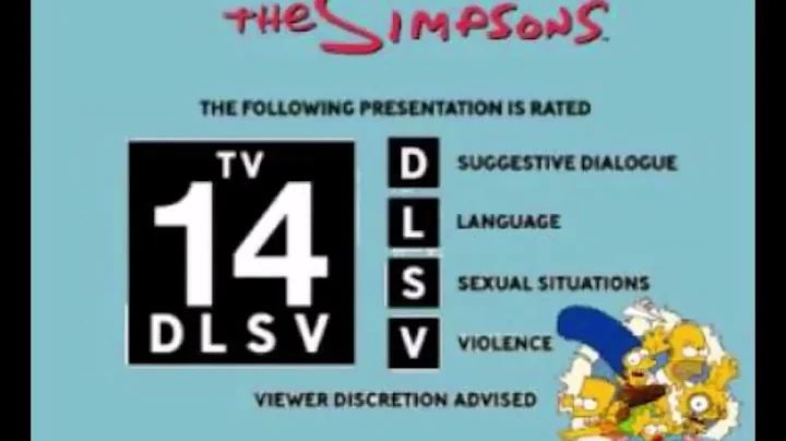 Fox The Simpsons TV-14-DLSV Warning (Fanmade)