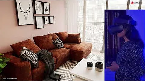 VR. Virtual Reality in unreal engine. Apartment Interior.