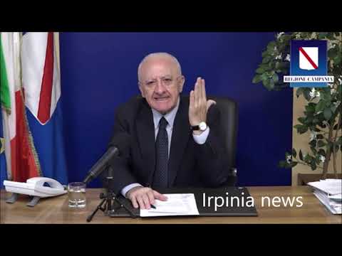 De Luca : "Ringrazio i cittadini di Ariano, sono d'esempio per la Campania per i 13.000 test fatti"