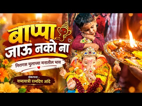 बाप्पा जाऊ नको ना | निरागस बालमनाची हाक | गणपती विसर्जन भावगीत | शब्दयात्री रत्नदिप आंदे #visarjan