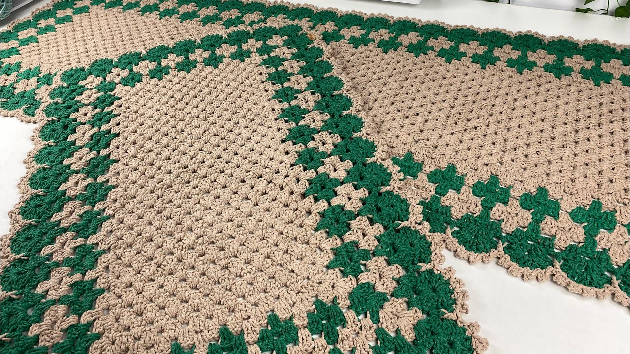 TAPETE JAQUE RETANGULAR passo a passo @PitchulaCroche #crocheting #crochet