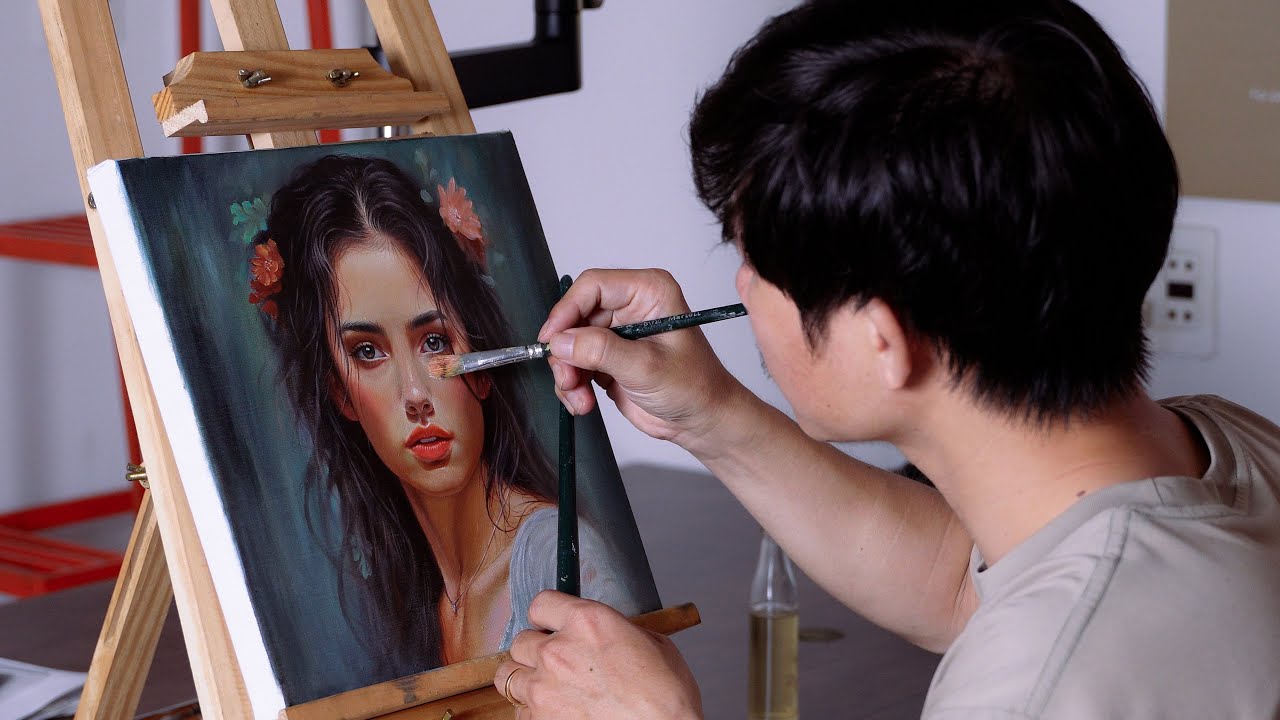 Vlog - 7 Days of Experiencing My First Time Painting a Portrait with ...