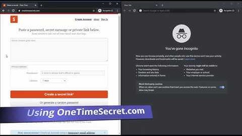 Sending passwords over email with One-Time Secret