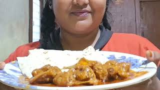 Eating Rumali Roti with Spicy 🔥 Chicken Curry | Mukbang | Asmr | Asmr Eating Show