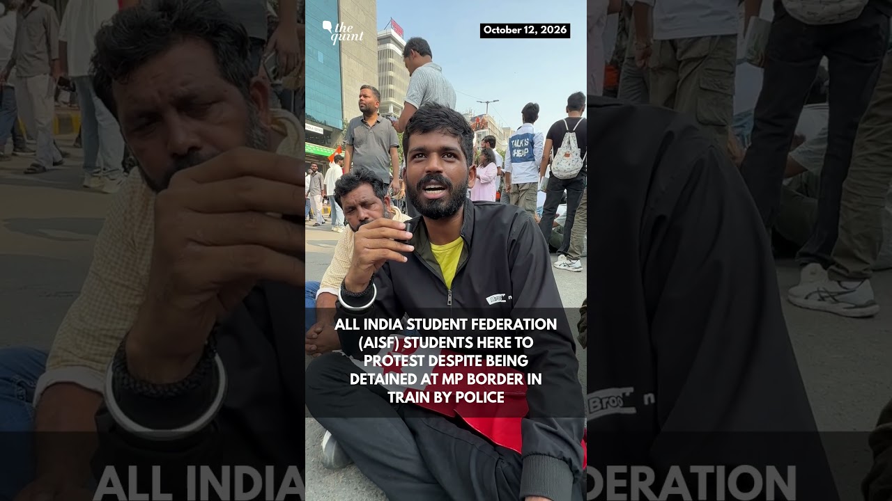 AISF Students Here to Protest Despite Being Detained At MP Border | The Quint