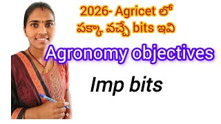 Agronomy objectives part-1 || Agricet classes|| AEO || Jrf|| Agricet -2026