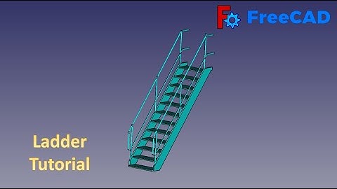 FreeCAD Tutorial : How to make a Ladder in Freecad #freecad #3dmodel #3ddesign #cad