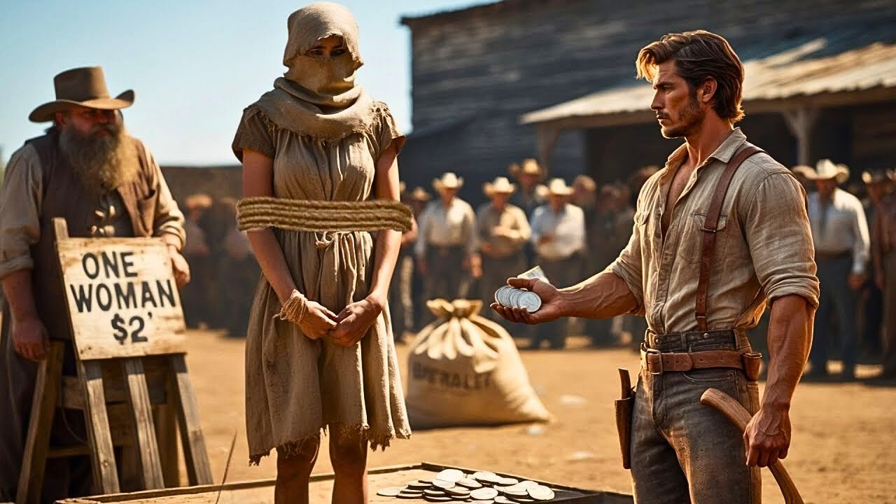 Lonely Lumberjack Paid $2 for a Woman at Auction — Then Married Her After Hearing Her Name.