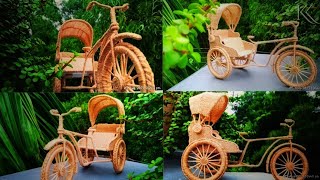 JUTE ROPE RIKSHAW MAKING AT HOME।। JUTE CRAFT IDEAS।। 5-minutes craft ।।DIY craftideas jute