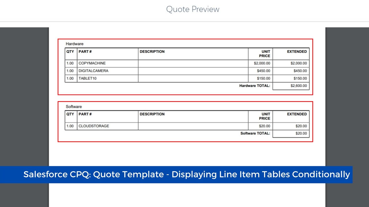 Salesforce Cpq Quote Template Example