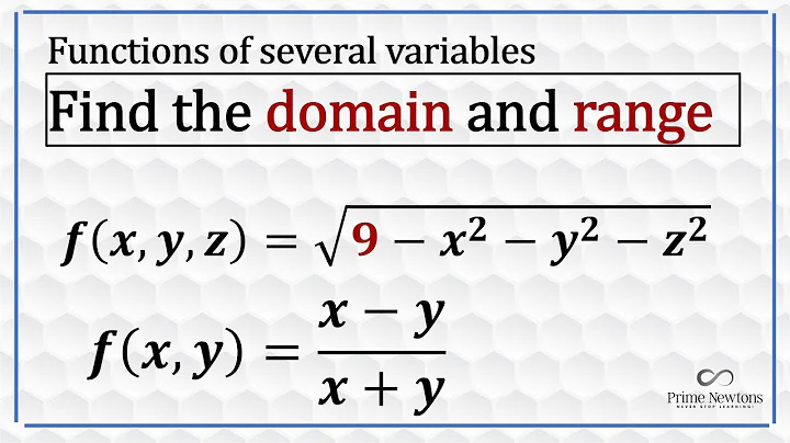 Domain, range of functions of several variables