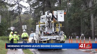 Storm leaves damage in Baldwin and Bibb counties