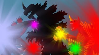 Sinister shin Godzilla (true form) vs akuma Destroyah | sticknode animation