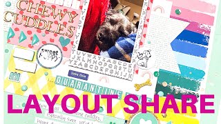 Giant 12x12 Quarantine Scrapbooking Layout Share