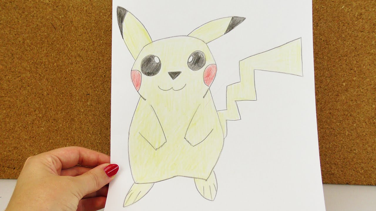wie zeichnet man pikachu  süßes elekro pokemon zum