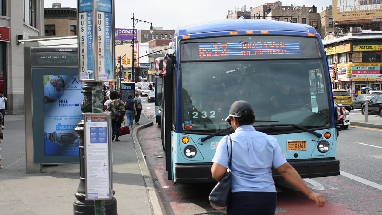 MTA NYC Bus: Novabus LFS on the Bx12 SBS Leaving Fordham Plaza / 3rd ...