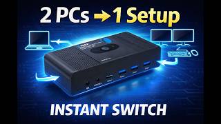 Orei 8K Kvm Switch Hdmi Usb-C Control 2 Pcs On Dual Monitors Usb Devices