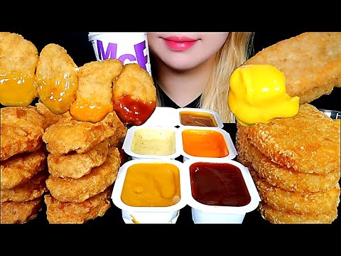 ASMR HASH BROWNS CHICKEN NUGGETS OREO MCFLURRY Mukbang Eating sounds