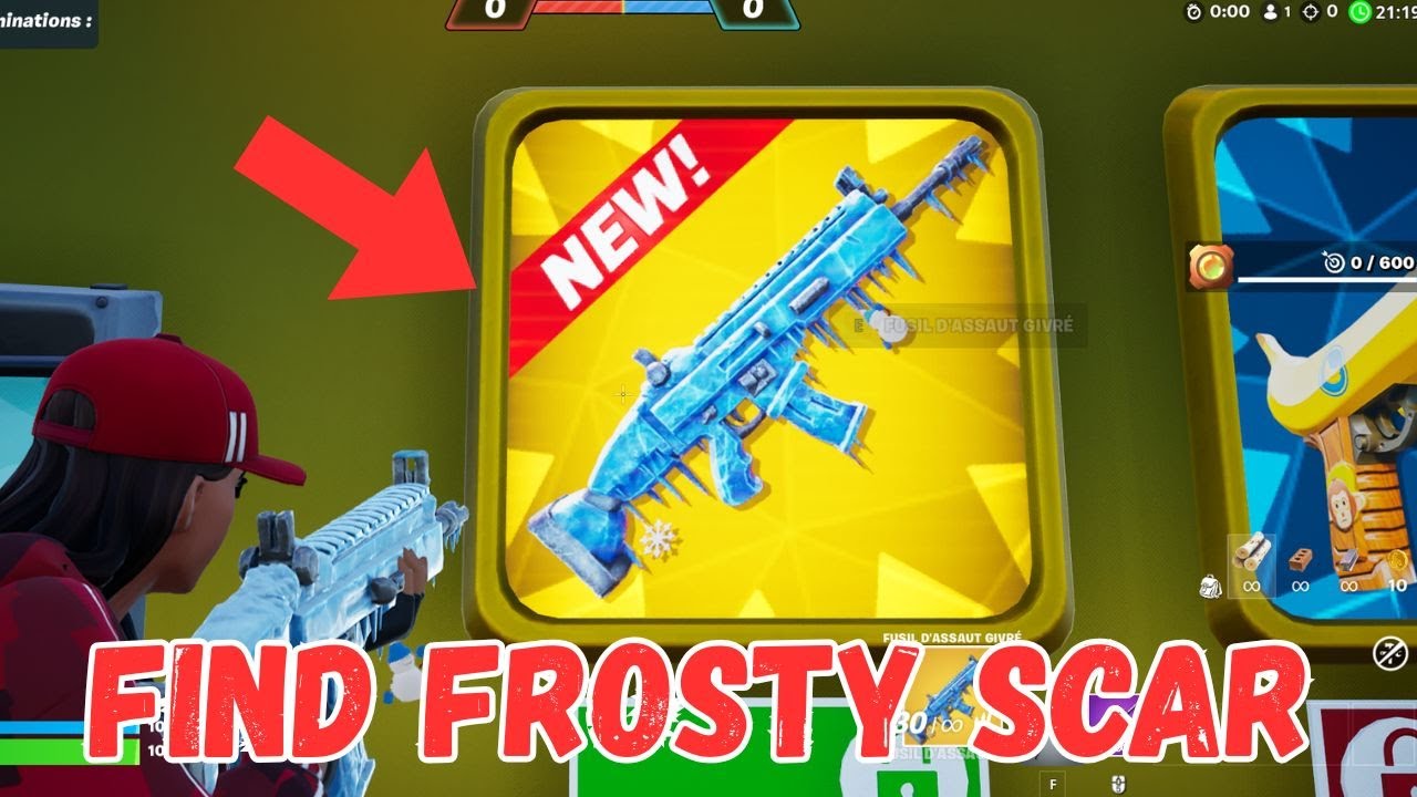 ALL SECRETS CODE  IN CRAZY RED VS BLUE MAP FORTNITE -  FIND Frosty Scar in Crazy Red VS Blue rvb