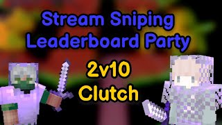 Minecraft Bedrock: Cubecraft Eggwars Mega Stream Sniper 2v10 Clutch against leaderboard players!