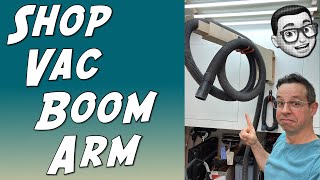 Building a Shop Vac Boom Arm // Overhead Shop Vac Hose // Make space in your workshop // Woodworking