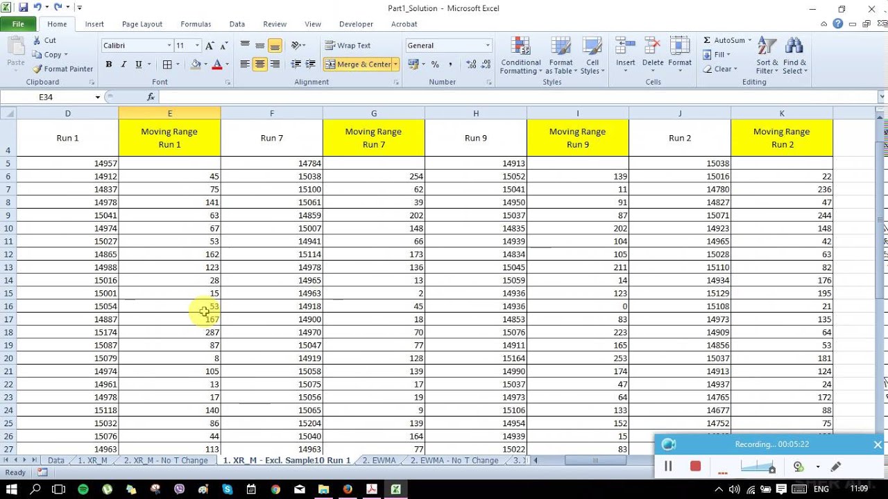 Ewma Chart Minitab