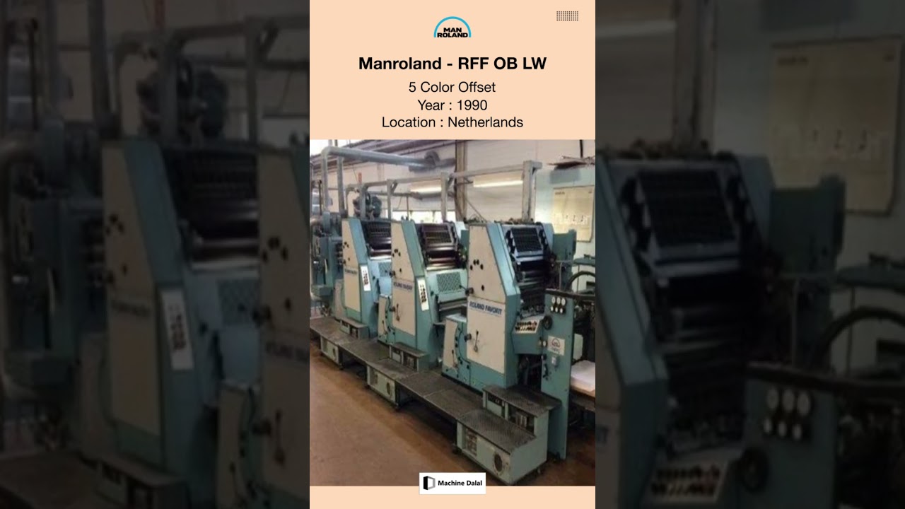 Preowned Offset Printing Machine for SALE | Manroland - RFF OB LW | 