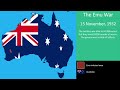 The emu war with flags