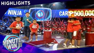 Rhenald at Zion, wagi ng P500,000 sa Junior Minute To Win It! | Minute To Win It