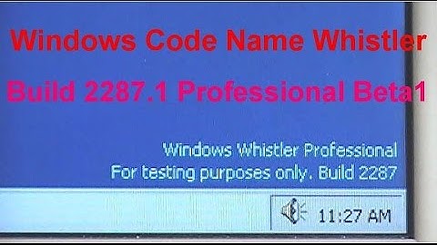 Microsoft Windows Whistler Professional [Build 2287.1 Beta 1]