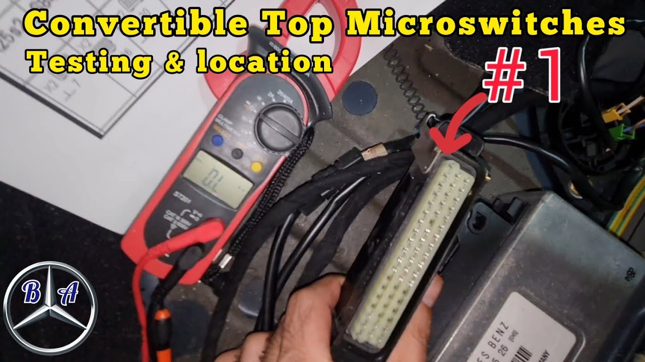 Top Control Module On R129 Location Convertible Top Microswitches Location & Testing (R129 SL-class) - YouTube