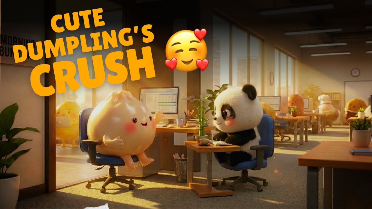 Chubby Corporate Dumpling Meets Her Office Crush 💗🍥 | Cute Animation
