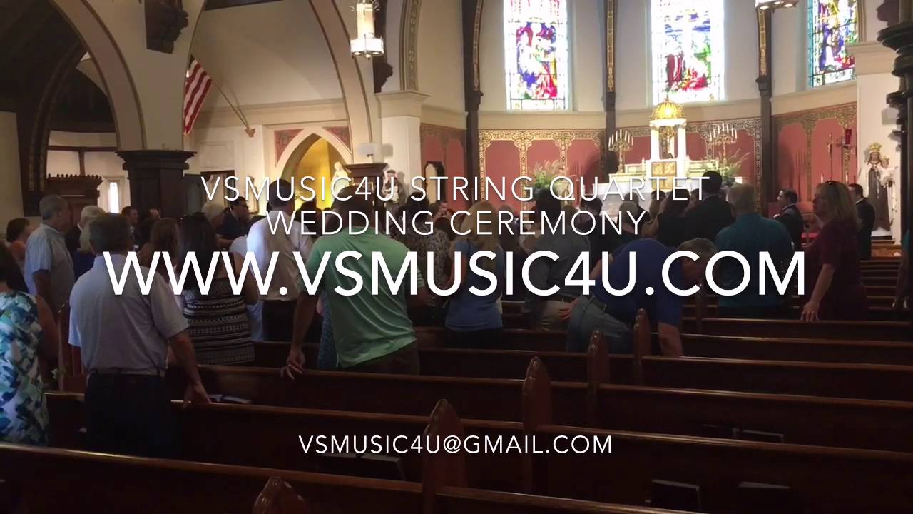 VSmusic4u String Quartet Musicians playing on a Wedding Ceremony Long Island NY