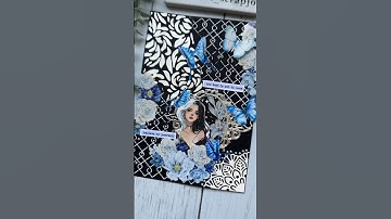 Easy Mixed Media Art Page | Creative Journaling #asmr #shorts #artjournal