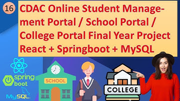 CDAC Online Student School OR College Portal final year Project Using React + Springboot + MySQL .