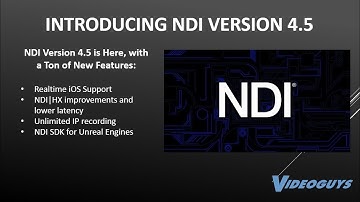 Videoguys LIVE Introducing NDI 4.5
