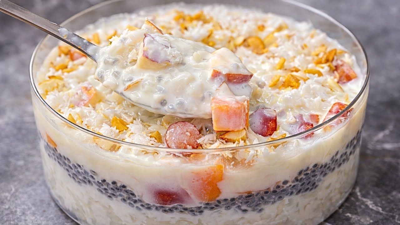 রোজার পর শরীর ঠান্ডা করা দই-চিড়া তুকমা | Refreshing Yogurt Chira Tukma Dessert Recipe |