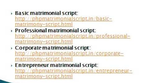 Readymade matrimonial script, matrimonial script