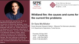 SFPE Hong Kong Student Chapter Webinar given by Dr Sara McAllister (2021-09-30)