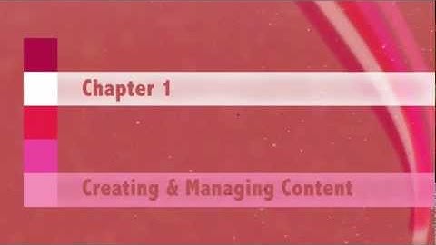 Flash Chapter 1. Introduction about Creating & Managing Content