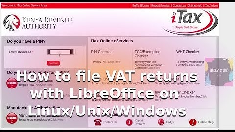 How to file VAT Returns (iTax) on Linux/Unix/Windows using LibreOffice