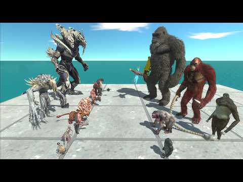 Infernals Monster X Team vs King Kong Team -  Animal Revolt Battle Simulator