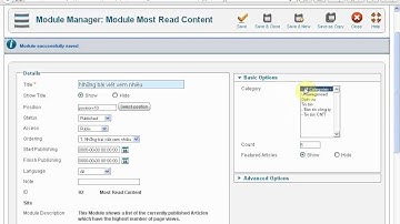 Học Thiết kế Web Joomla 2.5 - Quản lý Module Most Read Content