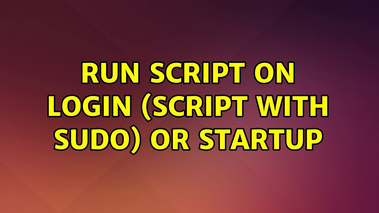 How to run script