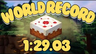 How fast can you craft a cake in Minecraft SPEEDRUN 1:29.03 SSG